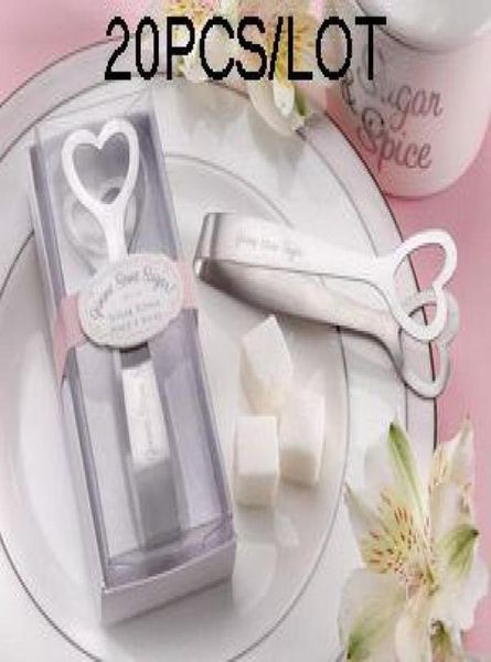 

wedding gifts of heart shaped sugar tongs for bridal gifts and party favors 20pcslot 3390593