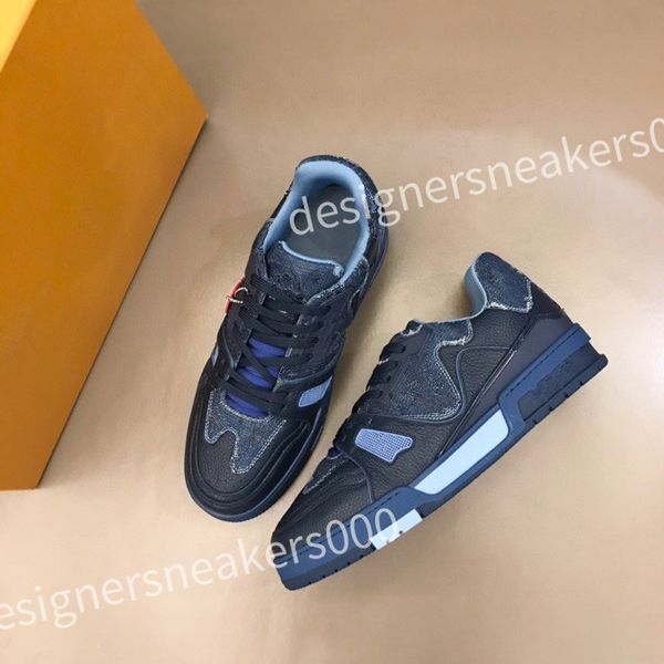 

2023 sneaker black white casual shoes bicolor calf leather shoes rubber outsole mens designers sneakers rd0803