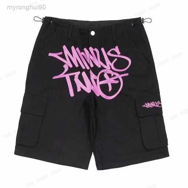 

designer mens shorts minus two cargo y2k casual pants minustwo loose hip hop punk rock gothic basketball track fashion streetwear retro stre, White;black