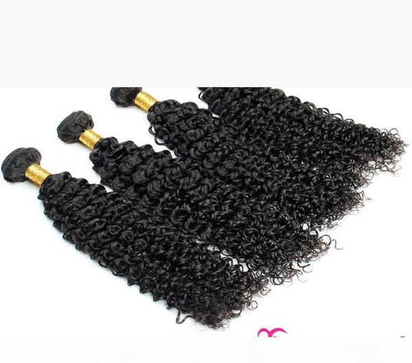 

brazilian kinky curly human hair extensions unprocessed virgin hair brazilian hair weave 3 4 bundles remy same direction cuticle g5042975, Black
