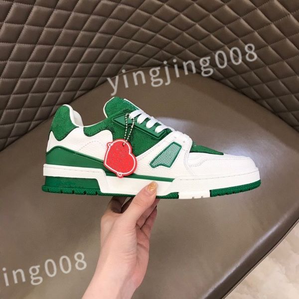 

new designer whoelsale leather technical sneaker shoes fabric chunky rubber casual walking discount trainer size 39-45 rd0803, Black