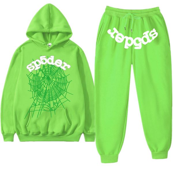 

designer mens womens young thug streetwear printed lettering sp5der 555555 couple hoodie 14, Gray