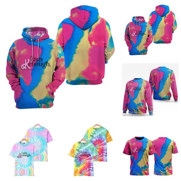 

barbie movie 3d digital printed i am kenough hoodies t-shirts shorts men's fashion oversize women hoodies sweatshirt children's ho, Black