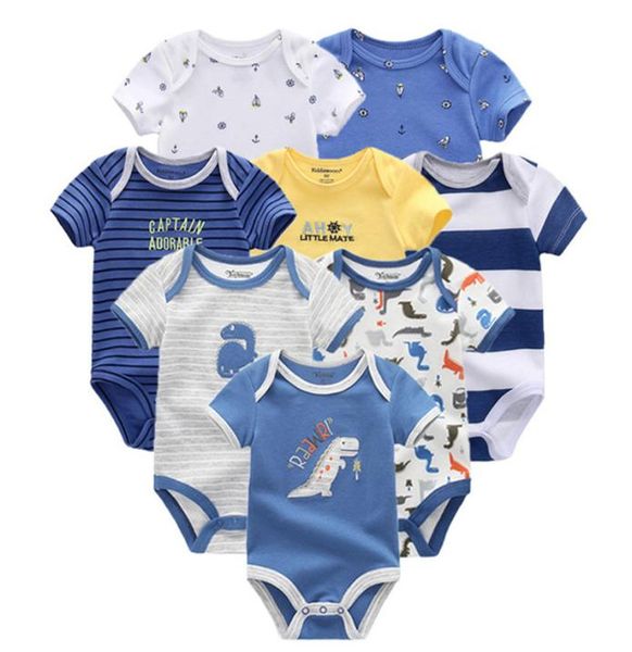 

8pcslot clothing sets cotton newborn unicorn baby girl clothes bodysuit baby clothes ropa bebe baby boy clothes 2010261638441, White