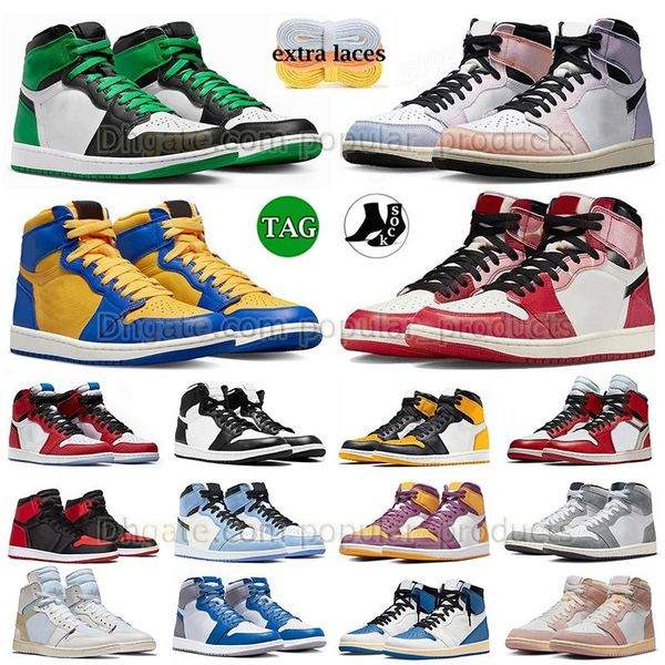 

authentic jumpman 1 high og basketball shoes 1s spider versw reverse laney lucky green skyline mens womens sneakers cactus jack origin story