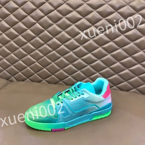 

luxury designer fashion cowhide men women sneakers fashion trend casual shoes summer mens board shoes sports shoes rd0632, Black