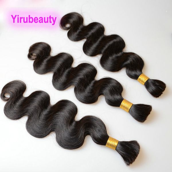 

brazilian 100% human hair extensions 10-30inch hair bulks natural color body wave hair products, Black