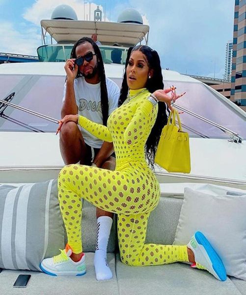 

hollow out jumpsuits women 2021 turtleneck net plaid hole skinny elastic club streetwear solid rompers female outfits5142321, Black;white