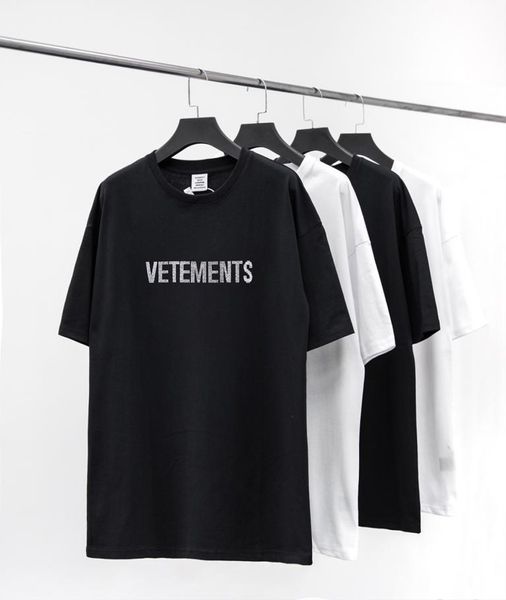 

fashion brand s drilling oversized t-shirt hip hop men women short sleeve tees designer t shirt casual tee9962179, White;black