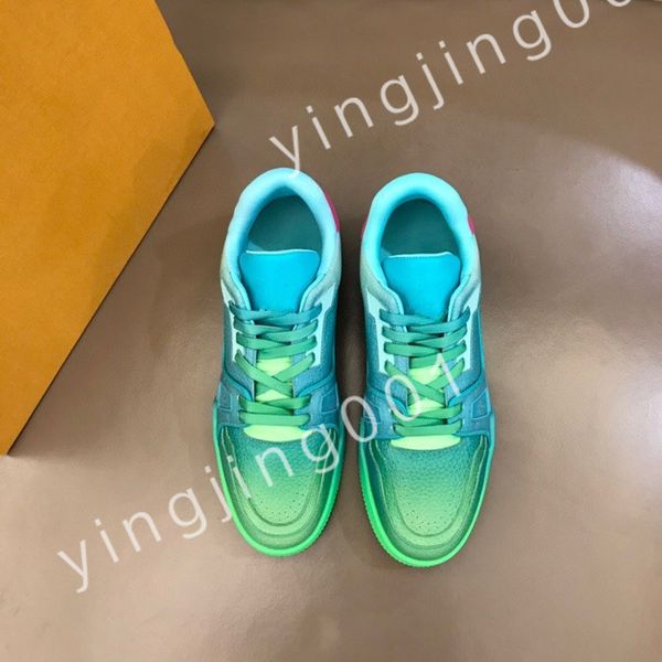 

casual designer shoes men sneakers classic leather printing chaussures platform skateboarding sneaker rd220632, Black