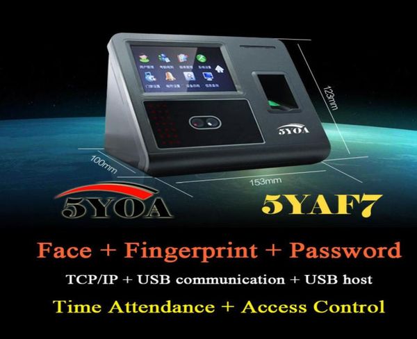 

face facial recognition device tcp ip attendance fingerprint access control biometric time clock recorder employee digital 5yaf71427729