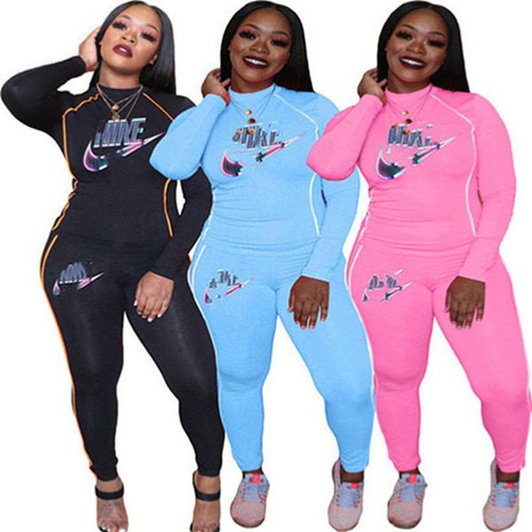 

2023 brand women letter tracksuits fall winter two piece sets long sleeve hoodies+pants pullover sports suit fashion outfits solid color jog, Gray
