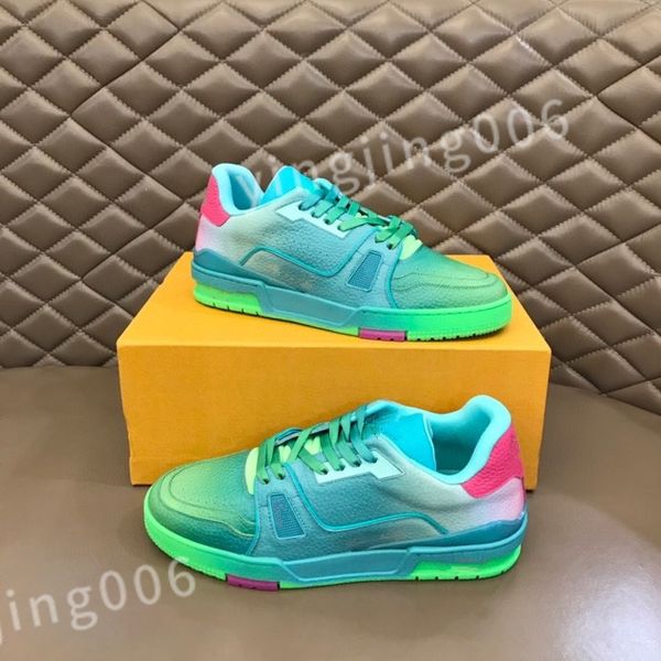 

2023 new luxury shoes for mens woman trainer men sneakers since designer shoes black white blue denim leather casual sneaker size 39-45 rd06