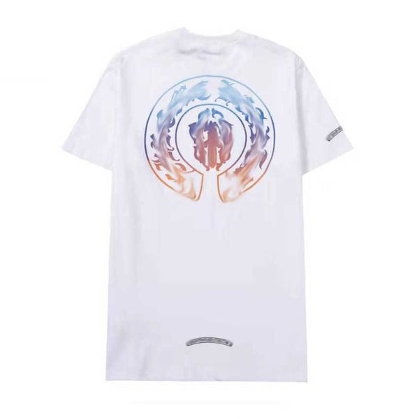 

fashion men's luxury t shirt brand ch t-shirts designers men women tees horseshoe sanskrit cross print classics cotton t-shirt casual, White;black