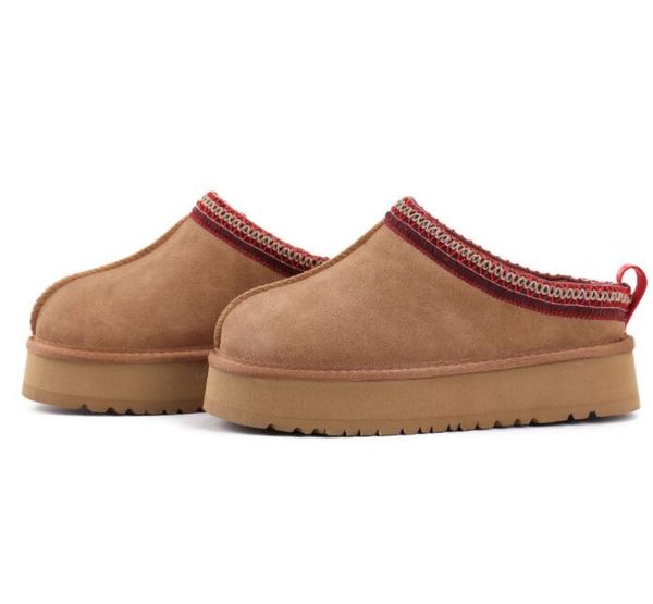 

women heighten tazz platform boot slippers snow boots keep warm boot soft comfortable sheepskin plush casual slippers beautiful christmas gi, Black