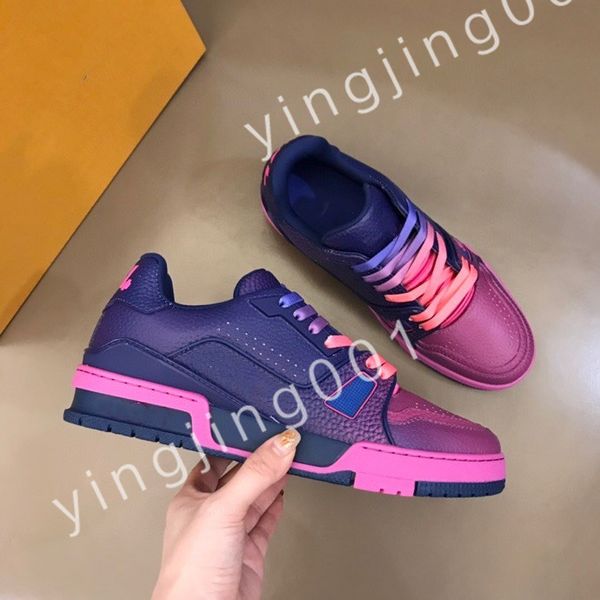 

2023 new luxury casual designer shoes men sneakers classic leather printing chaussures platform skateboarding sneaker rd220632, Black