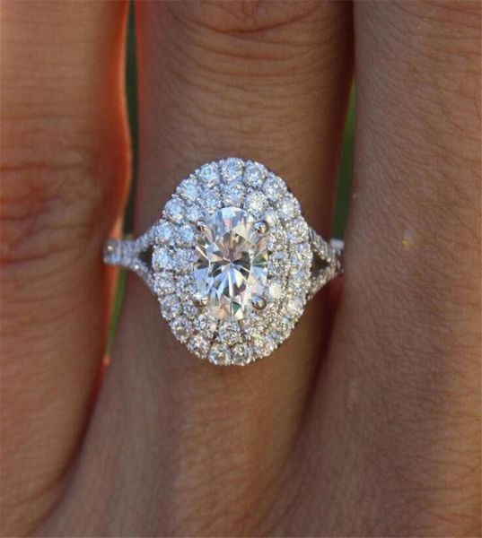 

new arrival luxury jewelry 925 sterling silver oval cut white z cz diamond gemstones party eternity women wedding band ring gi4277247, Slivery;golden