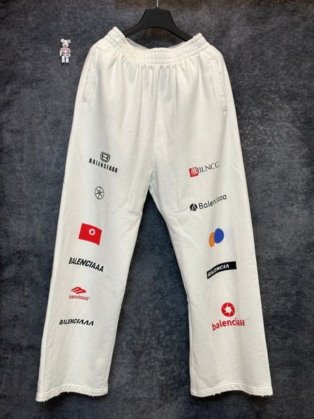 

men's plus size pants oversize sports pants with torn and torn printed embroidered cotton pants tww2, Black;brown