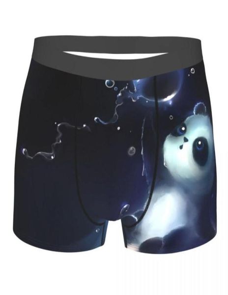 

underpants mens boxer underwear cute panda with water male panties pouch short pants4796434, Black;white