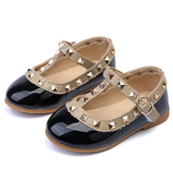

new children shoes spring style pu rivet girls shoes fashion kids girls princess shoes children single fashion sneakers red pink9096781, Black;red