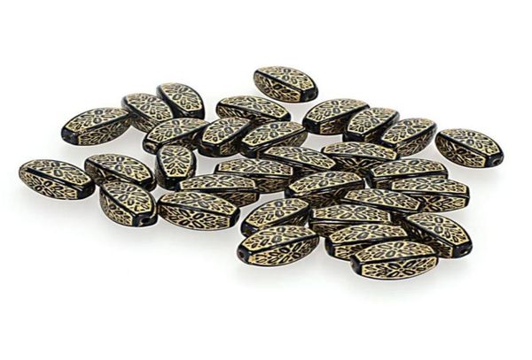 

200 pcs 7x13mm golden metal enlaced patterned oval acrylic antique design beads for women diy bracelet bangle jewelry making7266045546835, Black