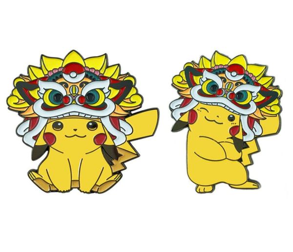 

cute cartoon anime badge kawaii picajini turtle fat ding enamel pin children brooch clothes bag jacket personality accessories s024394671, Blue