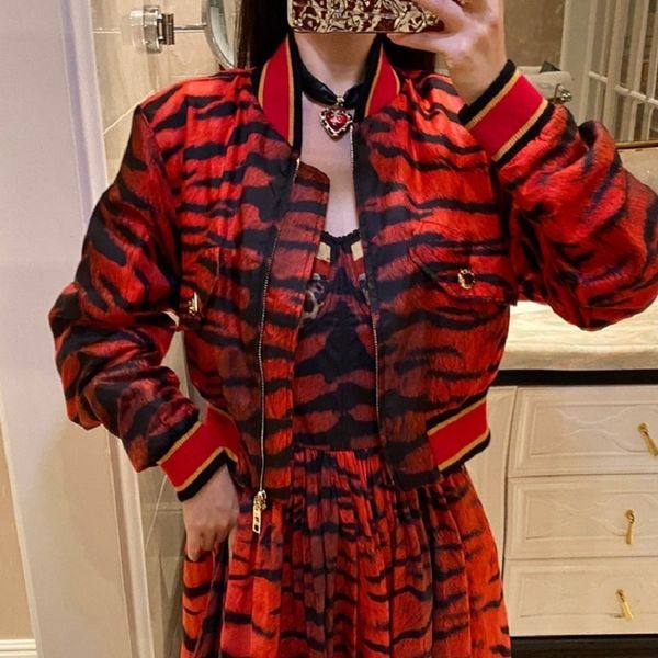 

women's jackets traf 2023 woman jacket satin 3d print corset casual women bomber y2k clothes fashion coat bra 230804, Black;brown