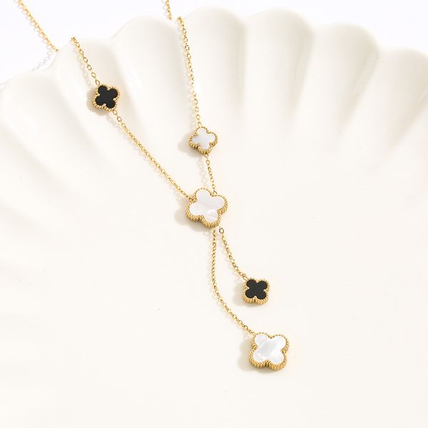 

Luxury Women Trendy 4 Leaf Clover Pendant Necklace Jewelry for Gift
