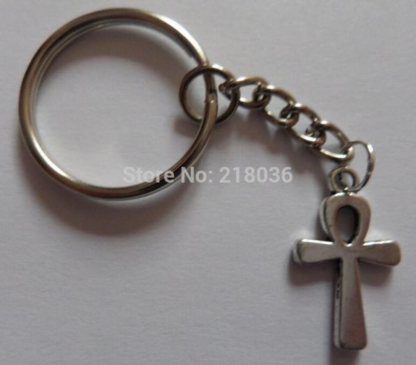 

50pcs vintage silver ankh key rings keychain ring for keys cat diy bag key chain charms accessories findings jewelry p494471324, Slivery;golden