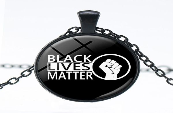 

10pcs i cant breathe pendant necklace american black lives matter glass necklace pendant jewelery for women men2898229, Silver