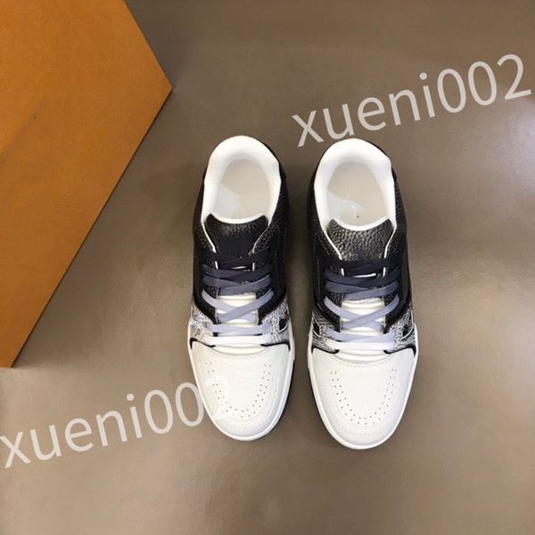 

designer fashion cowhide men women sneakers fashion trend casual shoes summer mens board shoes sports shoes rd0631, Black