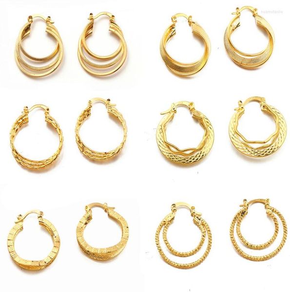 

hoop earrings 6 pairs girls charm for women round gold color vintage bohemian jewelry set fashion whole5689494, Golden;silver