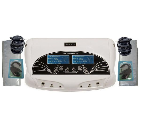 

dual ionic cleanse detox machine tens massage therapy ionic detox foot spa machine footbath salon spa body care 1pcs by dhl a054794289