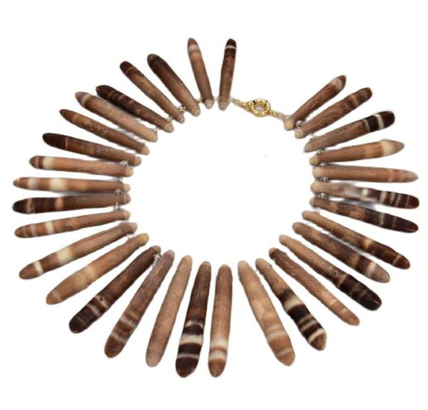 

guaiguai jewelry genuine branch sea bamboo huge necklace ocean sea jewelry handmade for women real gems stone lady fashion jewelle4151520, Silver