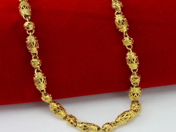 

fast jewelry 18k hollow yellow dmen gold necklace italian 6mm miami cuban curb link chain necklace men039s necklace5113787, Silver