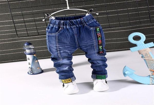 

2020 new spring autumn fashion boys jeans baby casual color buckle pants kids elasticity jean boy trousers autumn children denim 16483805, Blue