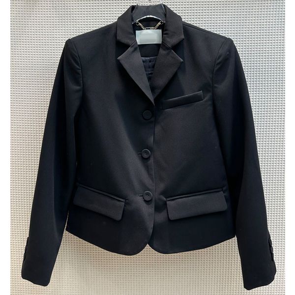 

8.5 fashion single breasted shoulder pads black short women's blazers, White;black