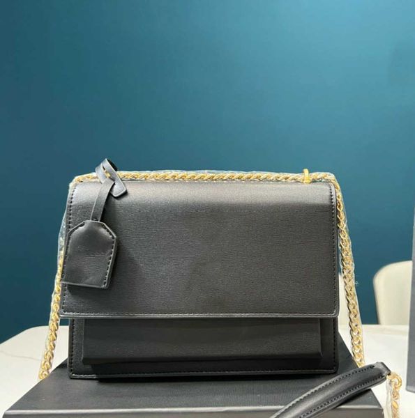 

clutch flap envelope sunset bag genuine leather designer luxurys handbag pochette gold tote womens mens crossbody shoulder silver messenger