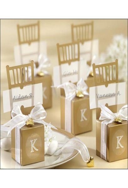 

whole 100pcs cute gold silver chair wedding favor candy boxes ribbon wedding package gift box baby shower favor gift box8905902