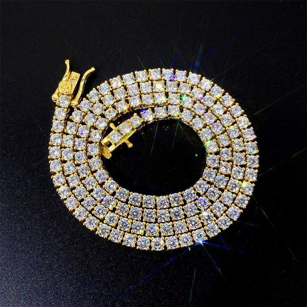 

small size 2mm 3mm vvs1 lab diamond moissanite tennis necklace sterling silver