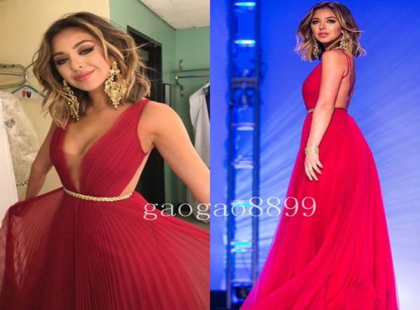 

bateau floor length chiffon pleated backless red prom dress 2019 custom make plus size beach party special occasion dresses2564608, Black