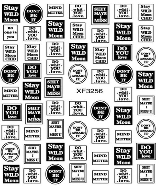 

12pcslot 3d nail stickers waterproof decals foil sticker manicure selfadhesive luxurious designer 30 items for choose diy logo238215394, Black