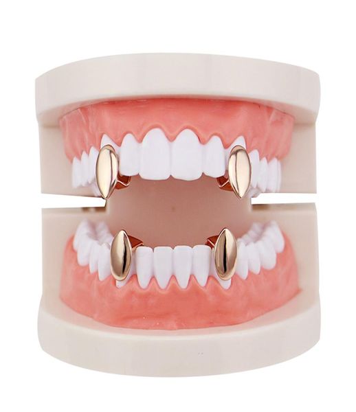 

fantasticdreamer single fangs teeth grillz 4 color smooth silver gold rose gold color grillz teeth teeth set hip hop men jew7748189, Black