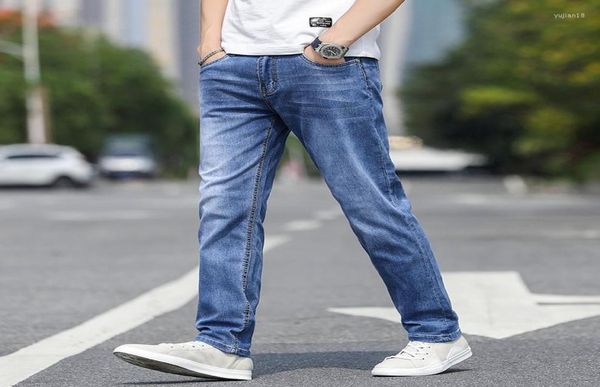 

men039s jeans 2022 spring summer autumn men39s stretch straight fit denim pants brand style trousers mens wear4308120, Blue