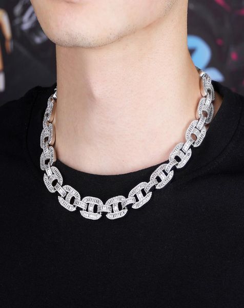 

14mm miami prong setting cuban link chain necklace bling iced out cubic zirconia necklace hip hopjewelry5226026, Silver