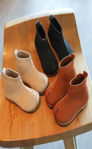 

infant kids youth baby boy sneakers boot running shoe sock knitted sneaker flat boots speed runners sport shoes toddler girl train7795110, Black;red