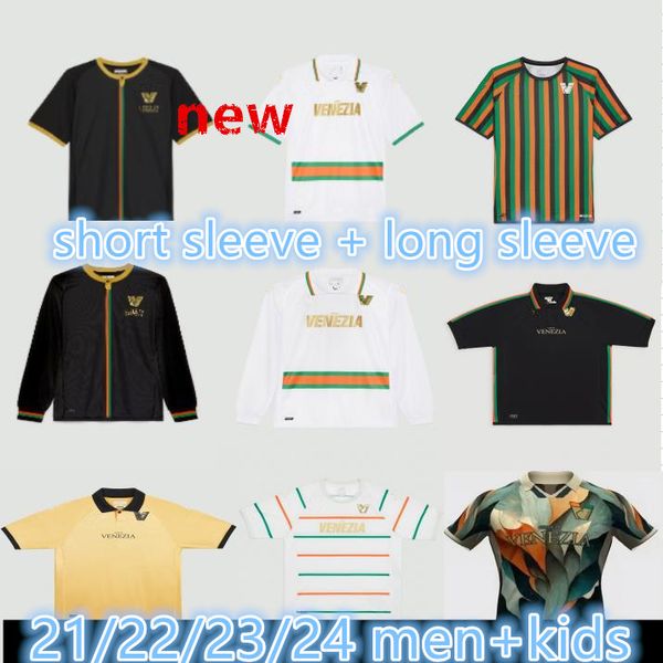 

21 22 23 24 venezias fc soccer jerseys golden jersey aramu forte venice 2023 2024 busio football shirts home away 3rd adukt kids kit uniform, Black;yellow
