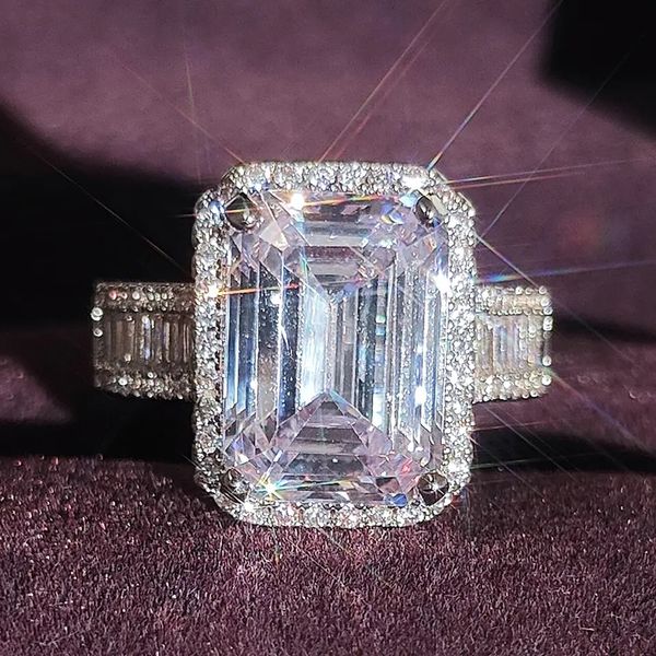 

choucong stunning wedding rings luxury jewelry 925 sterling silver fill princess cut white z cz diamond promise party handmade women engagem, Slivery;golden