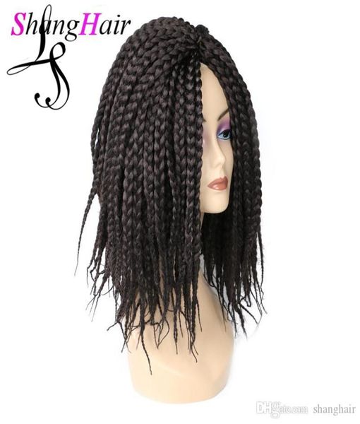 

crochet braids hair 14 inch long braids synthetic hair extensions 80gpcs full head2066876, Black