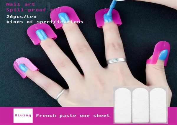 

nail art spillproof clipping edge pen set reusable printed french a model with 10 sizes and 26 pieces will be sent with french pas5954118